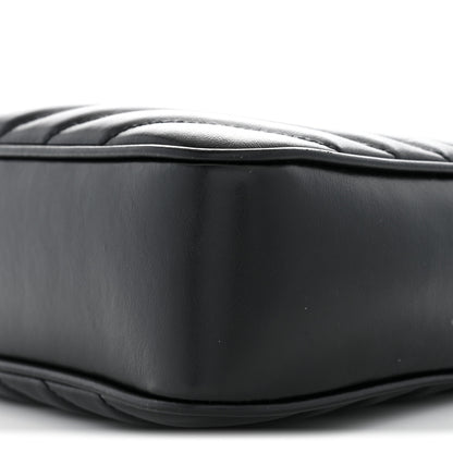 Saint Laurent Calfskin Matelasse Monogram Monochrome Lou Camera Bag Black 9 of 9