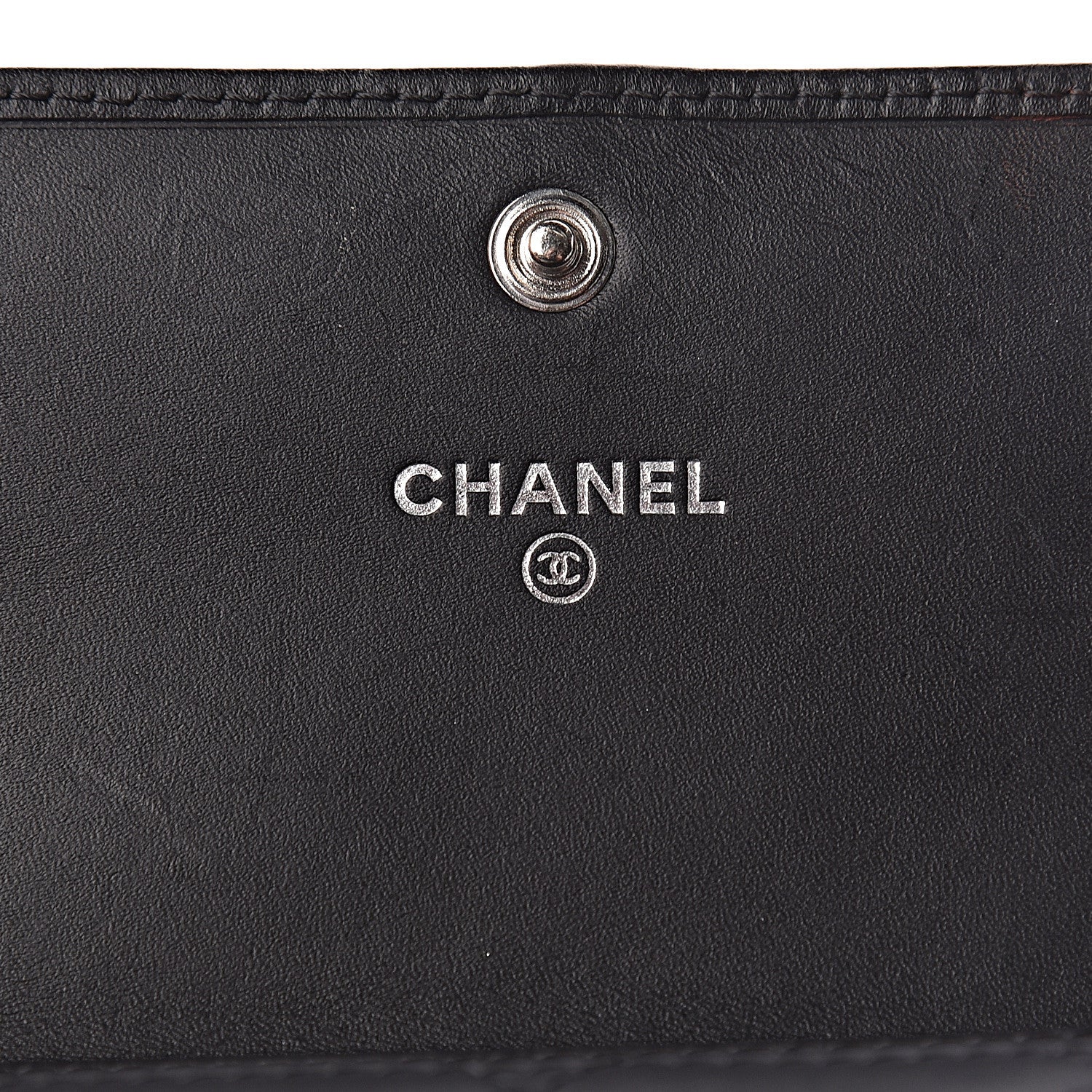 Chanel Calfskin Quilted Cambon Business Card Holder Black 6 of 14