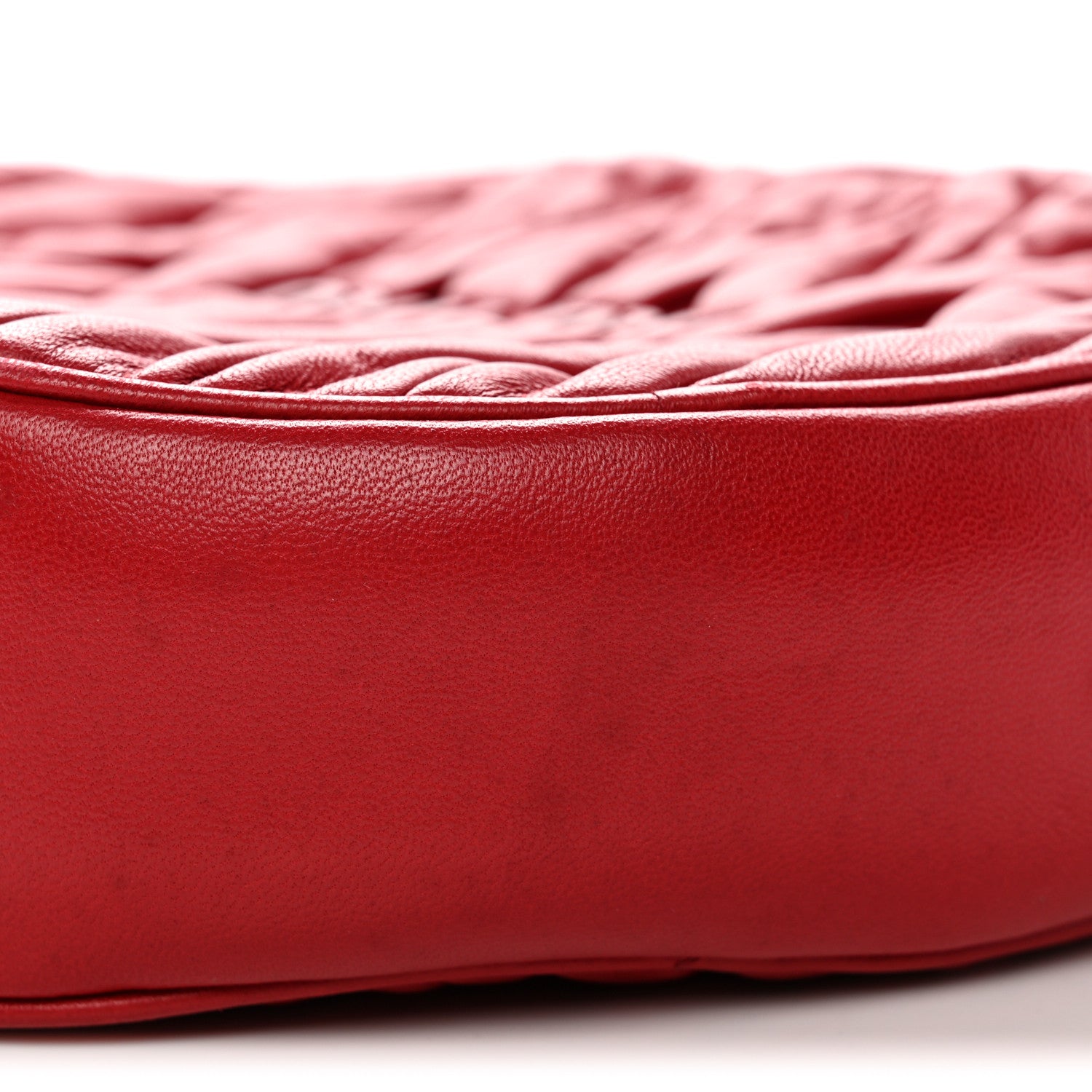 Miu Miu Nappa Matelasse Heart Shoulder Bag Fuoco 9 of 11
