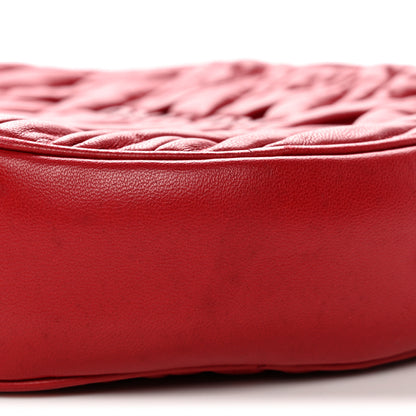 Miu Miu Nappa Matelasse Heart Shoulder Bag Fuoco 9 of 11