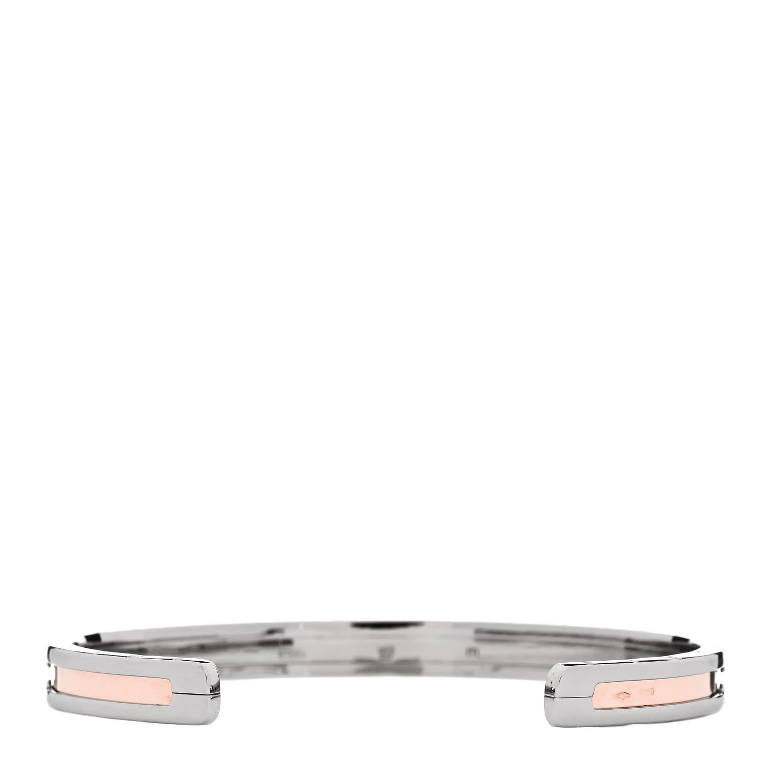 Bulgari 18K Rose Gold Stainless Steel B.Zero1 Cuff Bracelet M 2 of 3