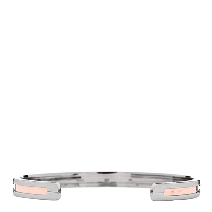 Bulgari 18K Rose Gold Stainless Steel B.Zero1 Cuff Bracelet M 2 of 3
