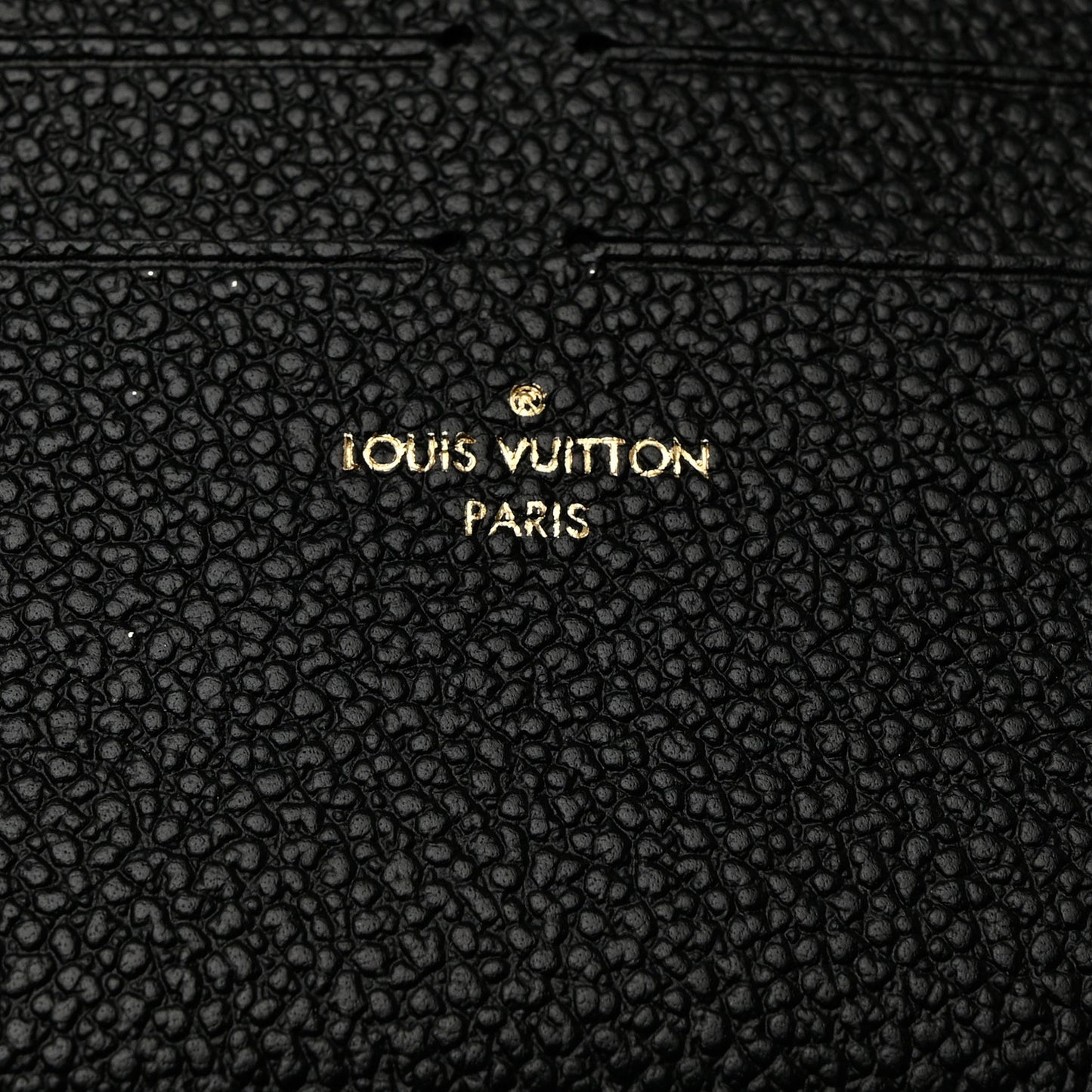 Calfskin Felicie Chain Wallet Card Holder Insert Black