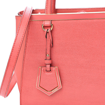 Fendi Vitello Elite Flamingo Petite 2Jours Tote Rosa Exstasy 17 of 17