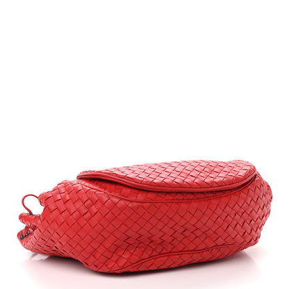Bottega Veneta Nappa Intrecciato Shoulder Bag Red 3 of 8