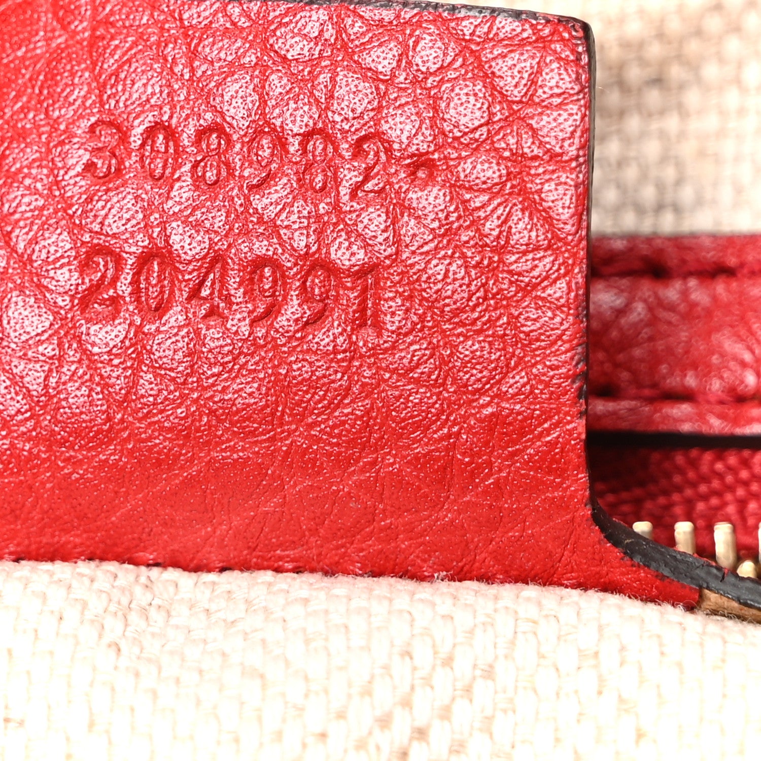 Gucci Pebbled Calfskin Medium Soho Chain Shoulder Bag Tabasco Red 7 of 10