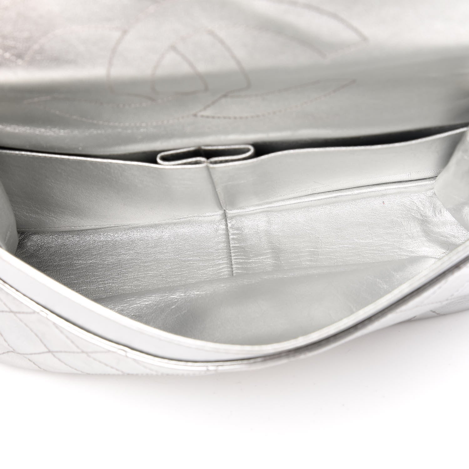 Chanel Metallic Lambskin Quilted 2.55 Reissue 227 Flap Silver 5 of 11