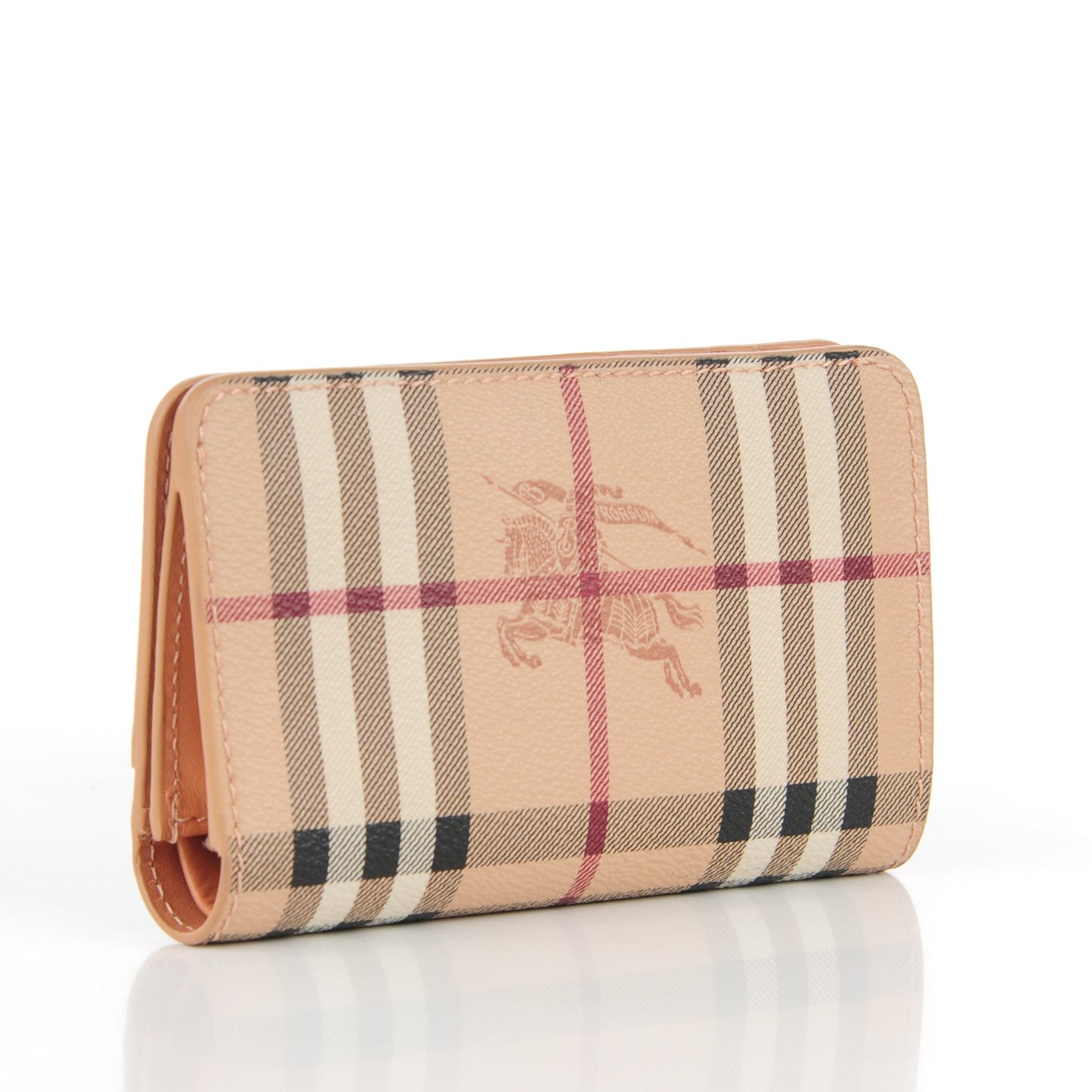 Calfskin Haymarket Check Continental Wallet Pink