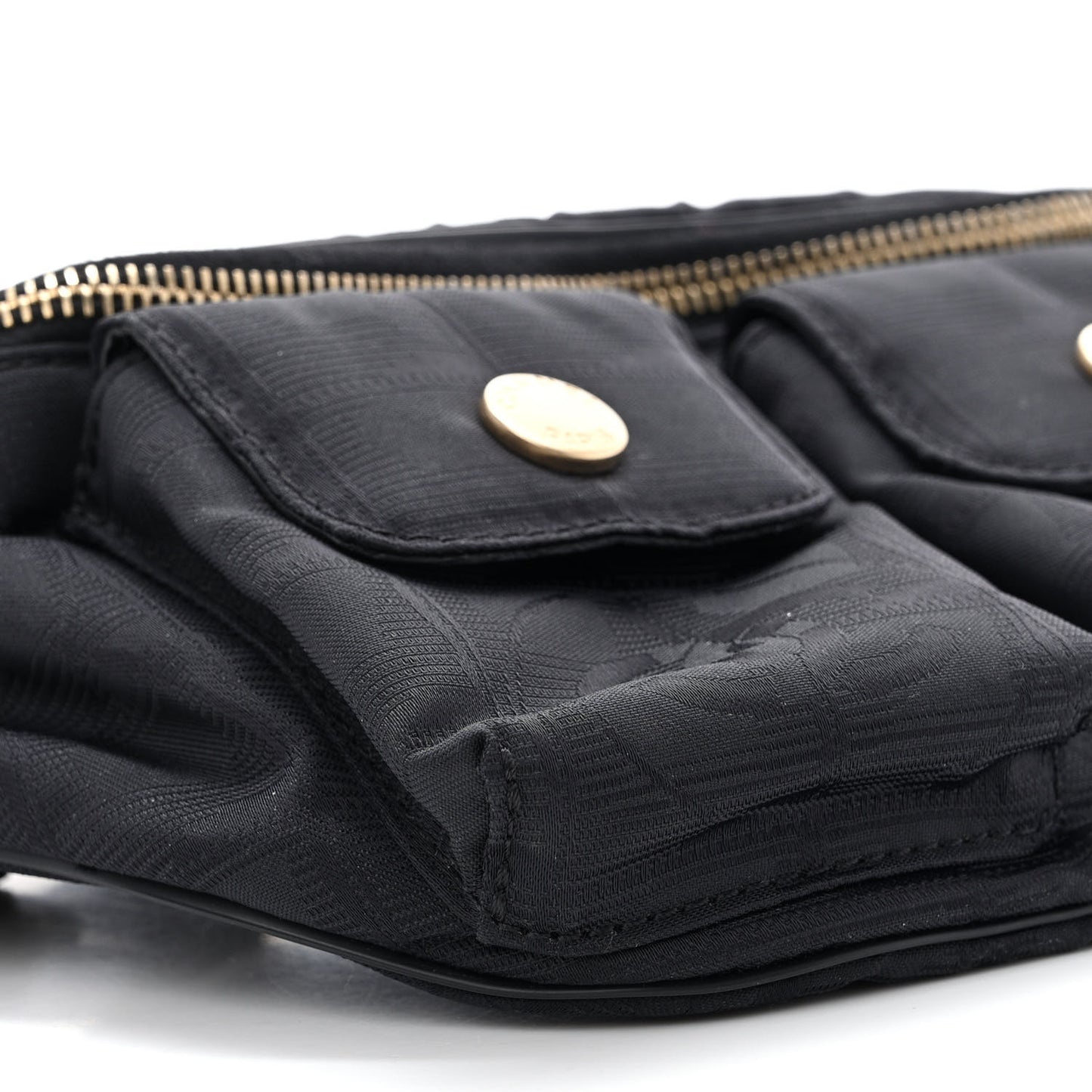 Nylon Travel Belt Bag Black