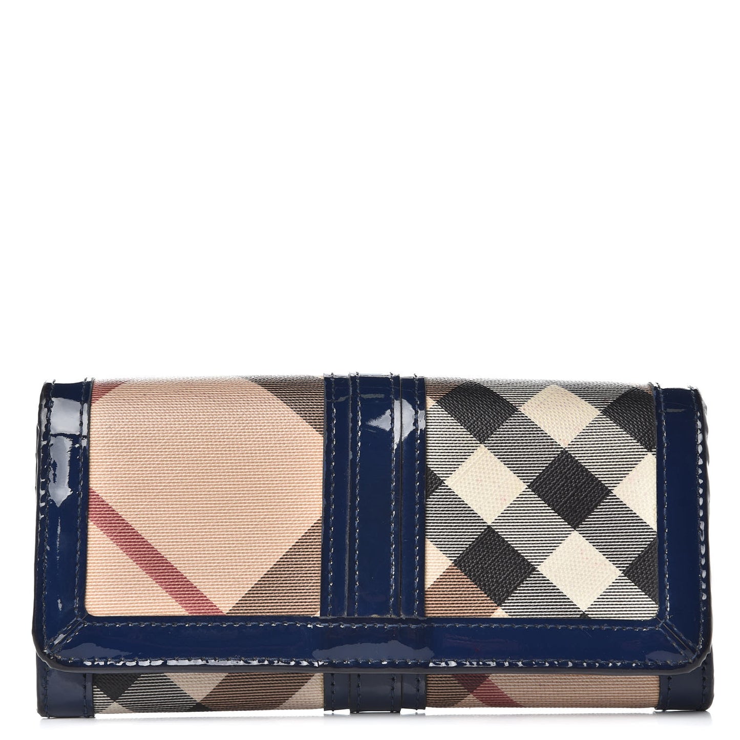 Supernova Check Penrose Continental Wallet Blue