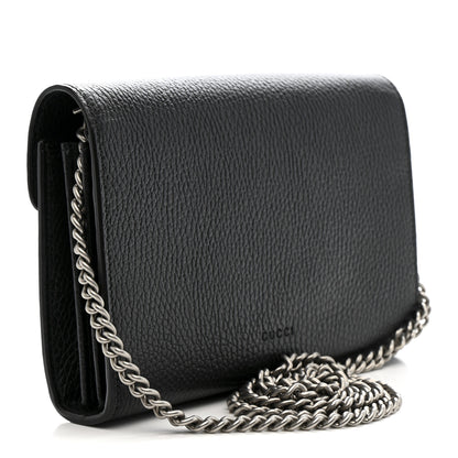 Gucci Calfskin Mini Dionysus Chain Wallet Black 3 of 13