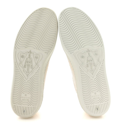Gucci Calfskin GG Tennis Embossed Mens Ace Sneakers 8 Mystic White 6 of 9