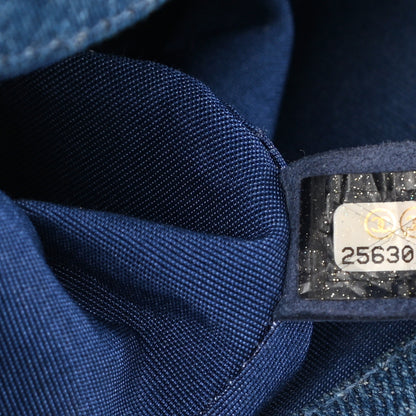 Chanel Cotton Tweed Denim Medium Boy Flap Light Green Light Blue 6 of 10