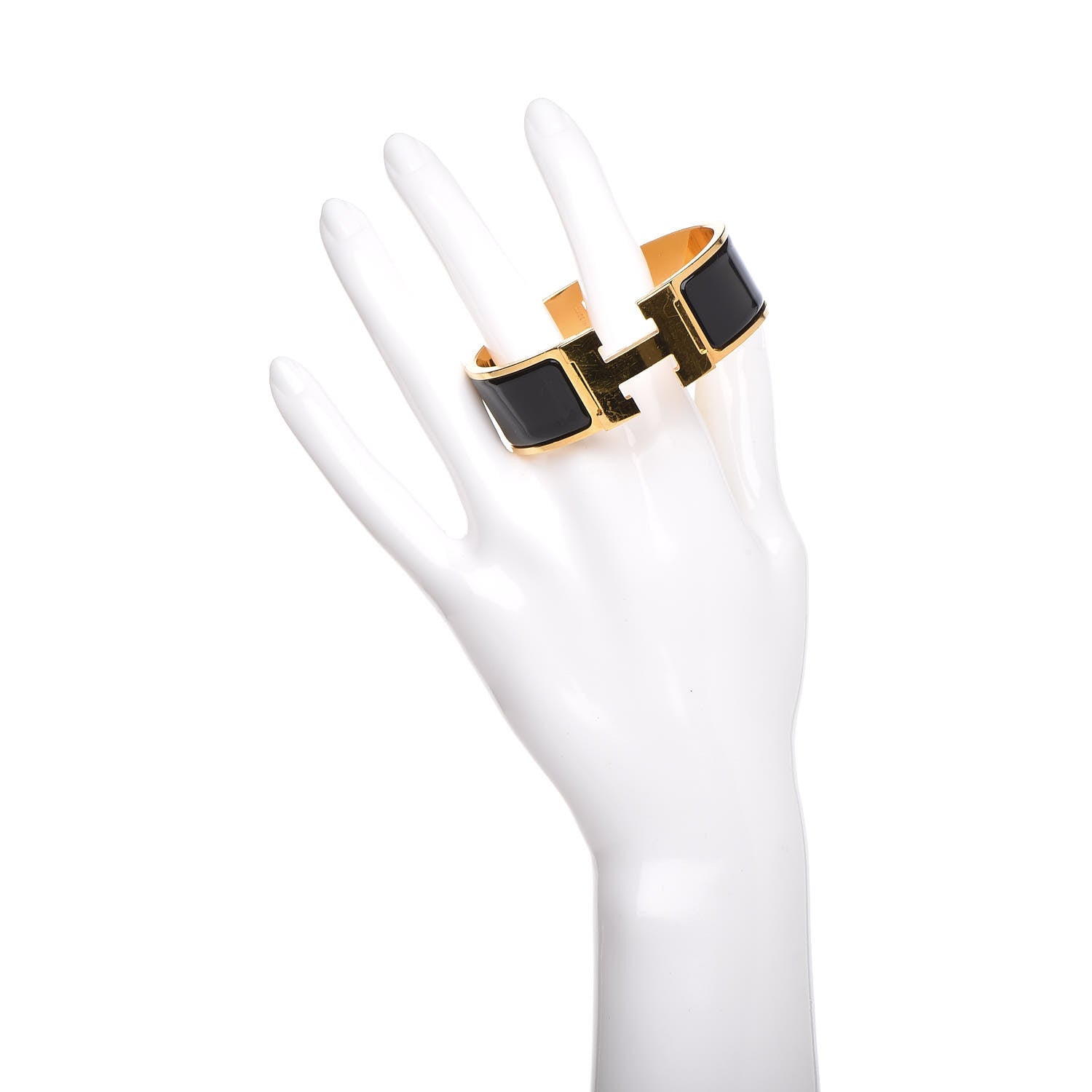 Hermes Enamel Wide Clic Clac H Bracelet PM Black 2 of 8