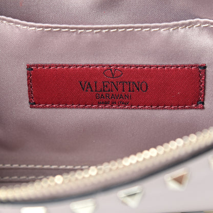 Valentino Garavani Vitello Rockstud Chain Pouch Shoulder Bag Poudre 7 of 11