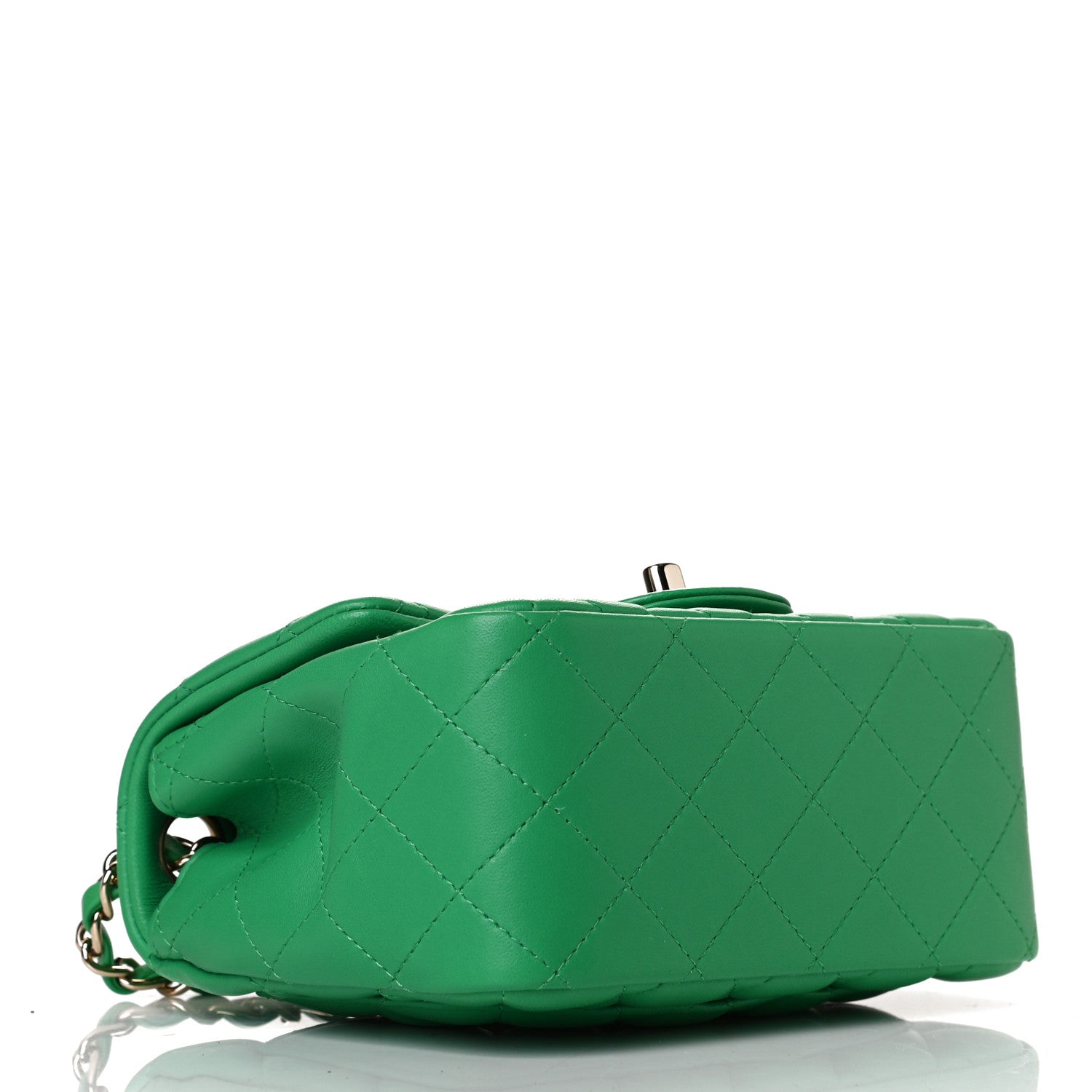 Chanel Lambskin Quilted Mini Square Flap Green 7 of 16