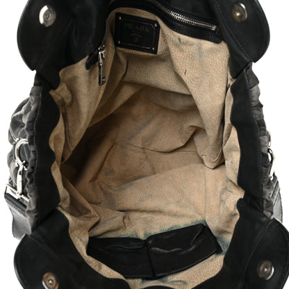 Prada Tessuto Nylon Gaufre Camouflage Tote Fumo 4 of 17
