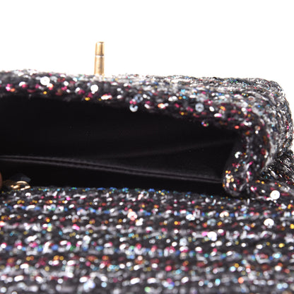 Chanel Tweed Sequin Mini Coco Handle Flap Black 4 of 9
