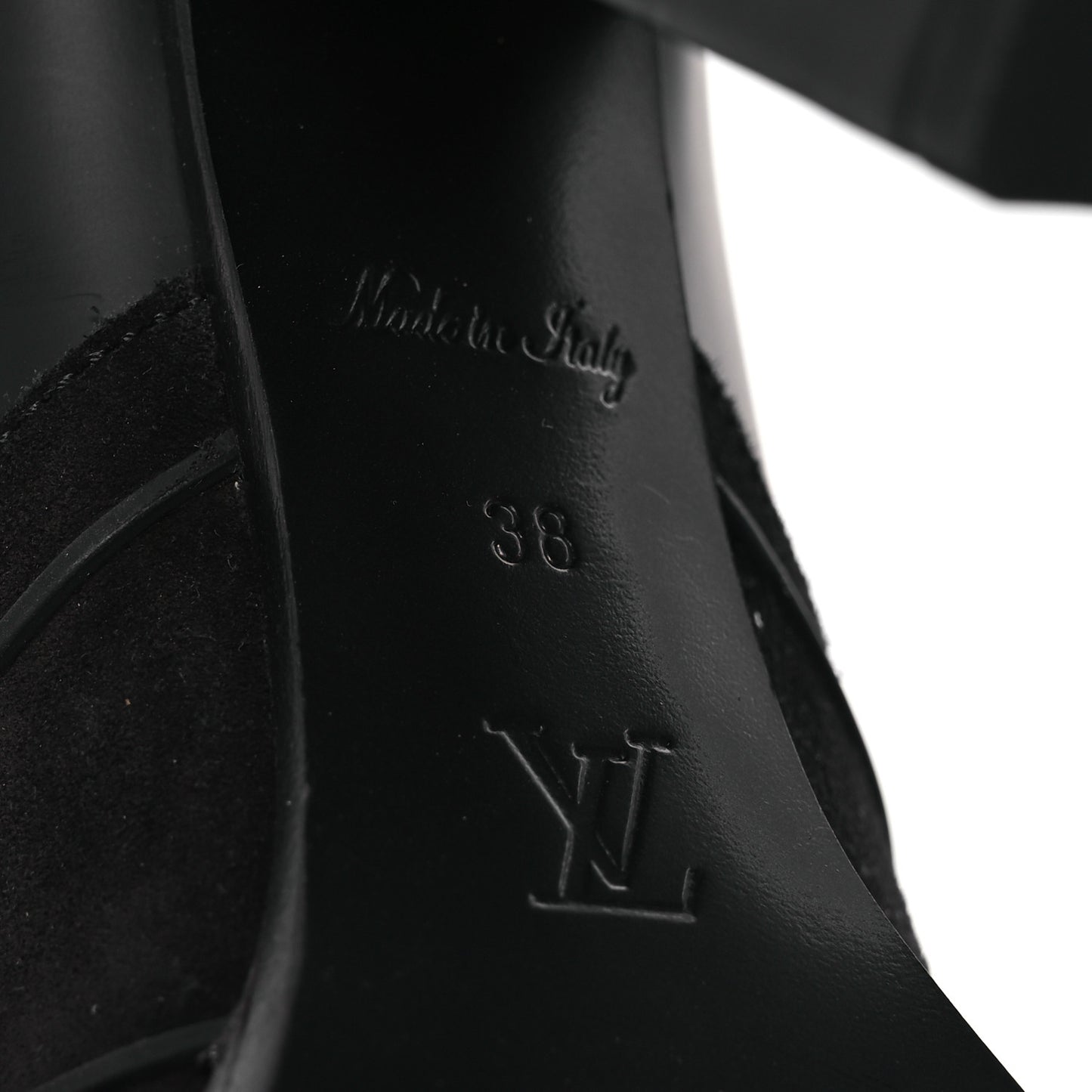 Suede Calfskin Monogram Star Trail Ankle Boots 38 Black