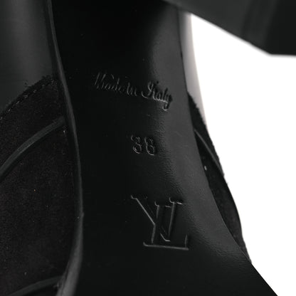 Louis Vuitton Suede Calfskin Monogram Star Trail Ankle Boots 38 Black 7 of 11