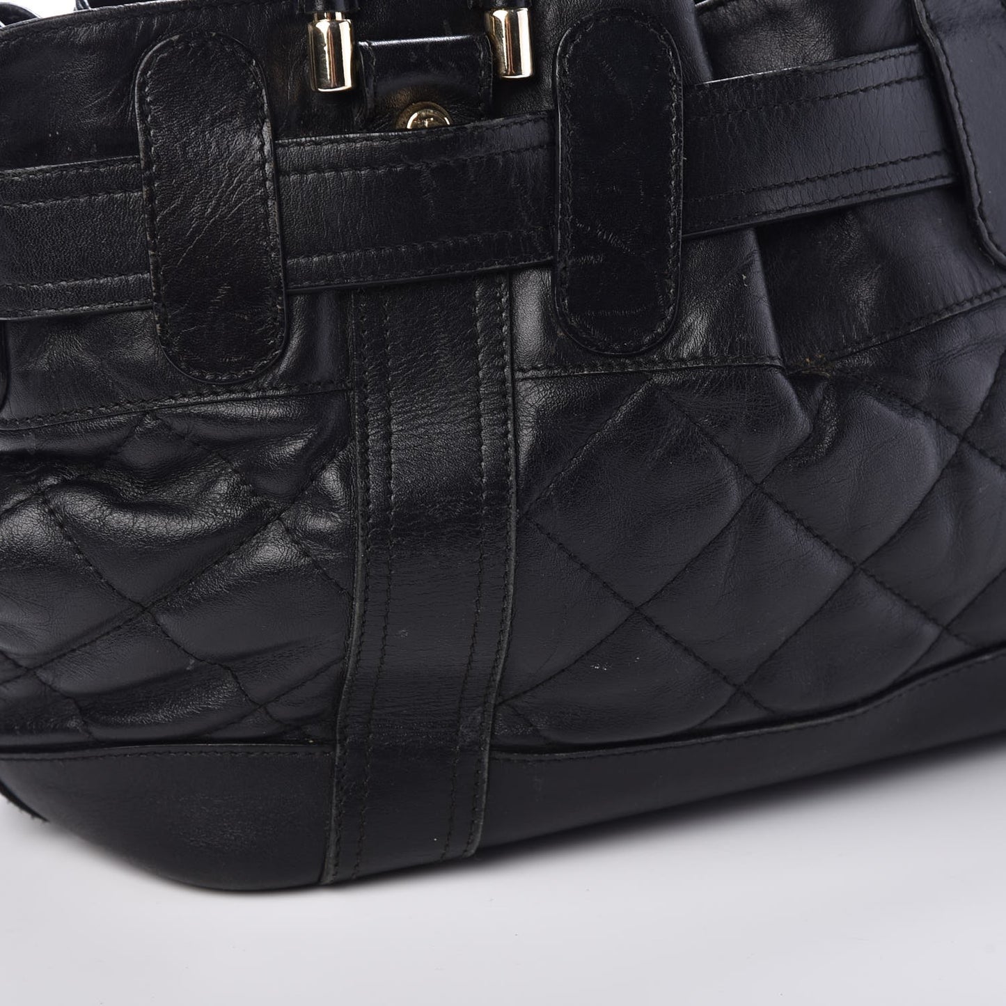 Calfskin Quilted Baby Beaton Black