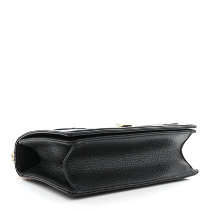 Christian Dior Grained Calfskin Medium Diorama Flap Bag Black 4 of 11