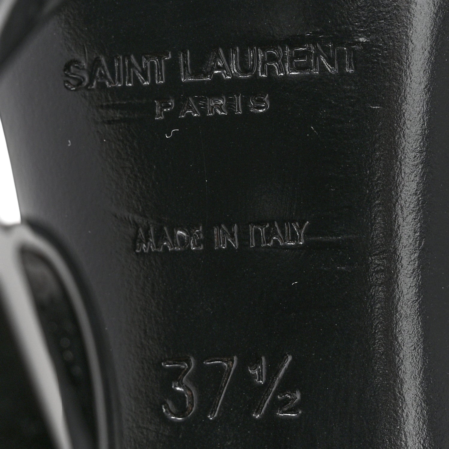 Saint Laurent Patent Calfskin Opyum 110 Sandals 37.5 Black 8 of 11