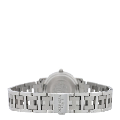 Hermes Stainless Steel 24mm Clipper Quartz Watch White 3 of 4