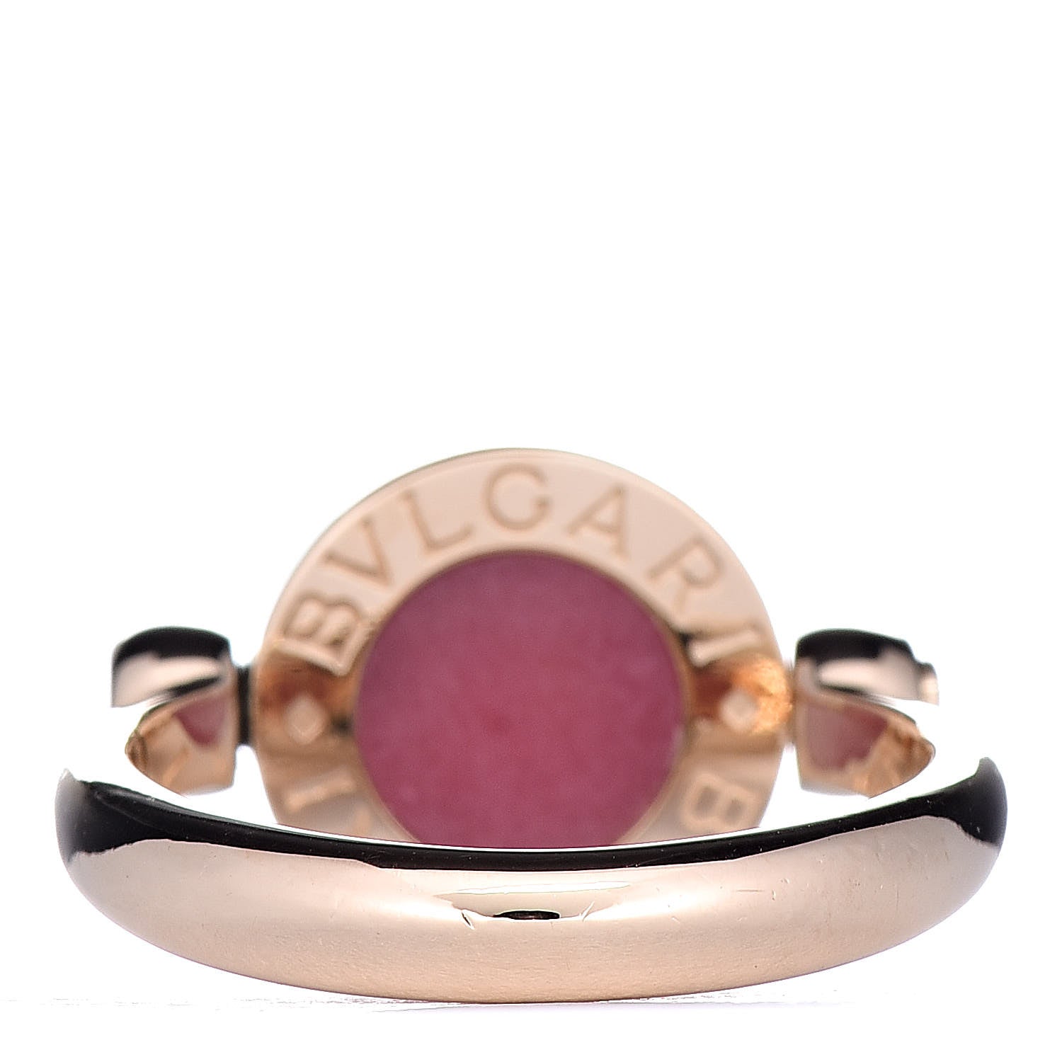 Bulgari 18K Yellow Gold Black Onyx Coral Bvlgari Bvlgari Ring 49 4.75 7 of 10