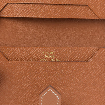 Hermes Epsom Bearn Card Holder Wallet Gold 6 of 8