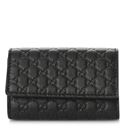 Gucci Microguccissima 6 Key Holder Case Black 1 of 9