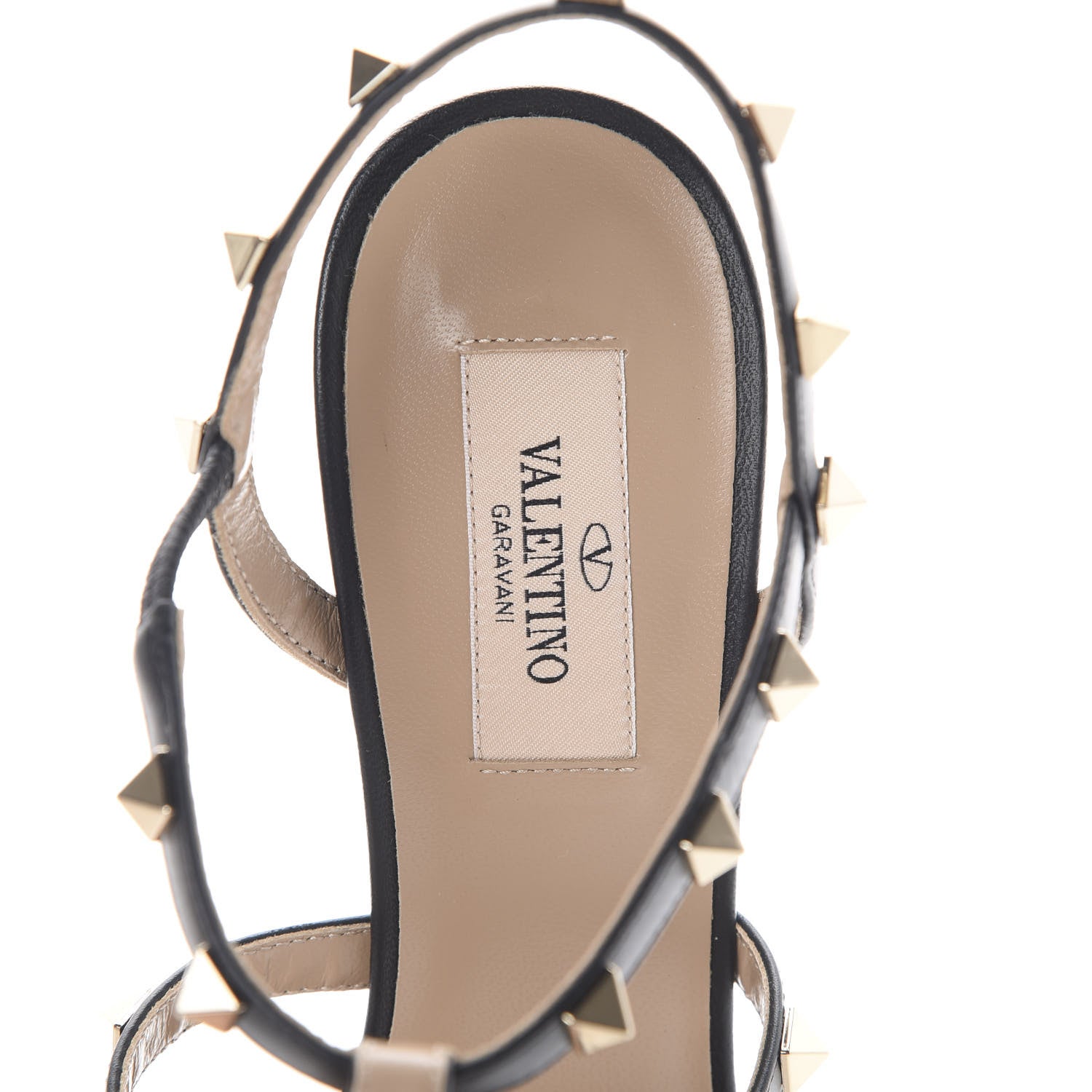 Valentino Garavani Calfskin Rockstud Gladiator 70mm Sandals 38 Black 6 of 8