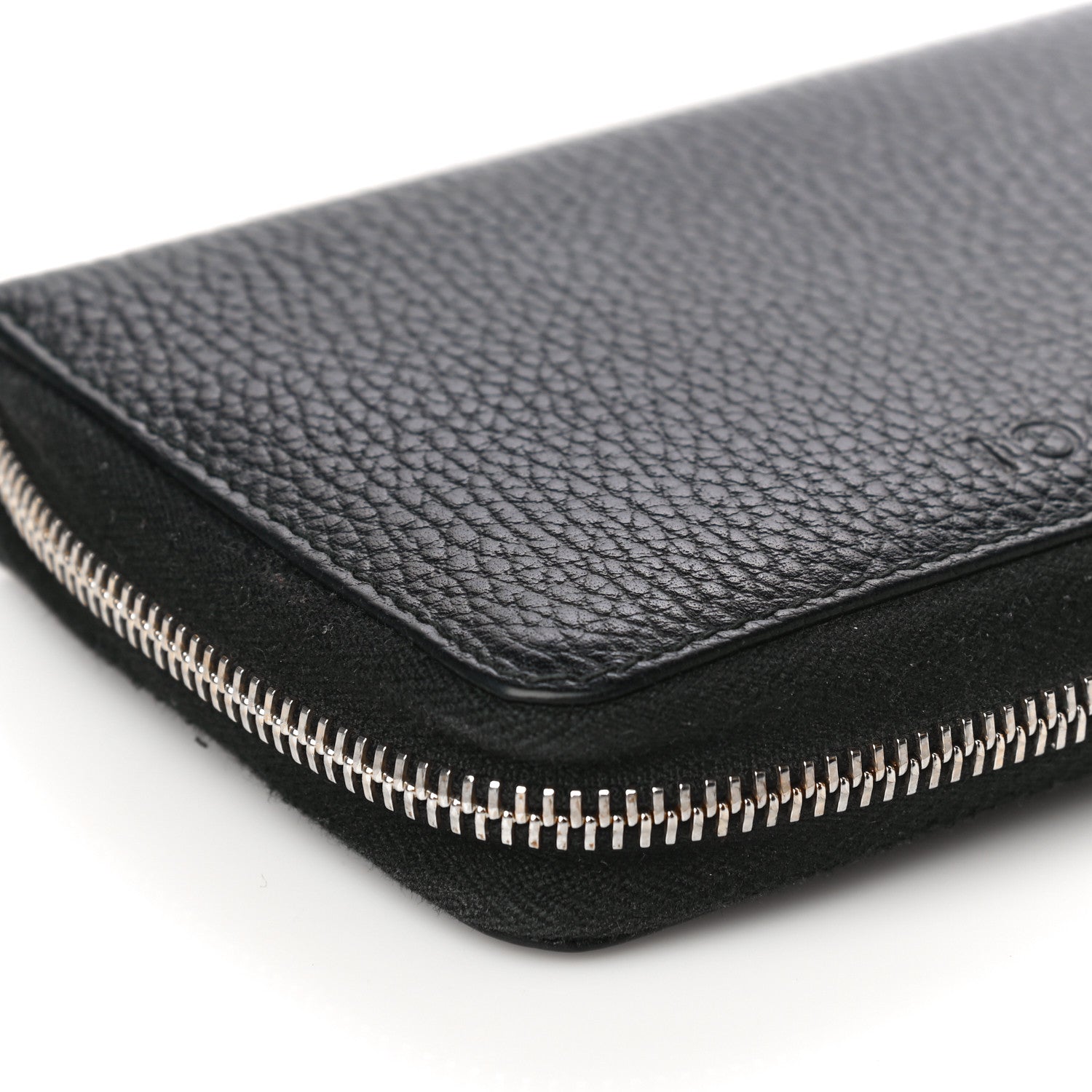 Gucci Pebbled Calfskin Zip Around Wallet Black 7 of 15