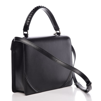 Alexander McQueen Calfskin Chain Flower Satchel Black 3 of 11