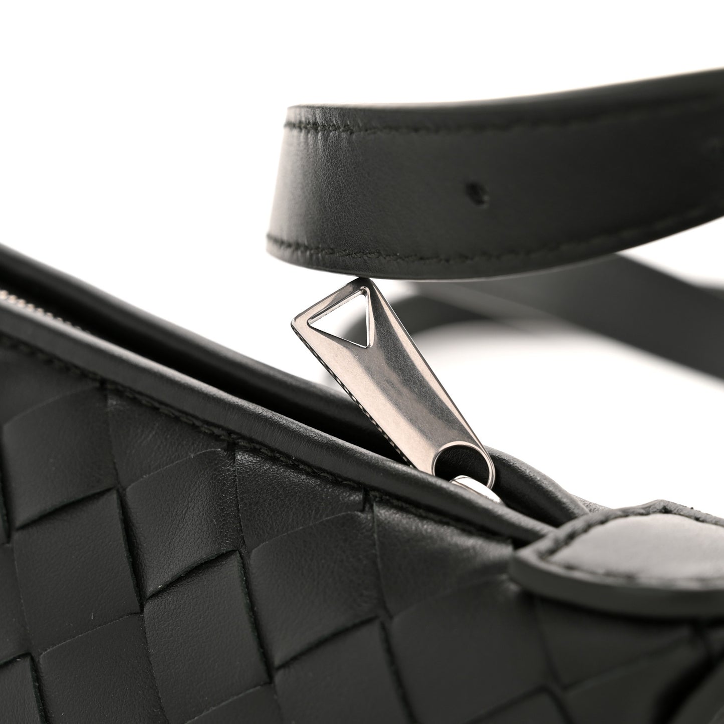 Calfskin Intrecciato Traveler Phone Pouch Dark Green