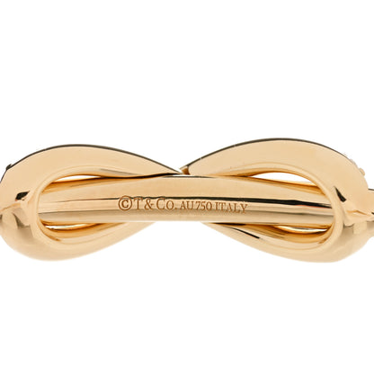 Tiffany 18K Yellow Gold Diamond Infinity Cuff Bracelet 3 of 4