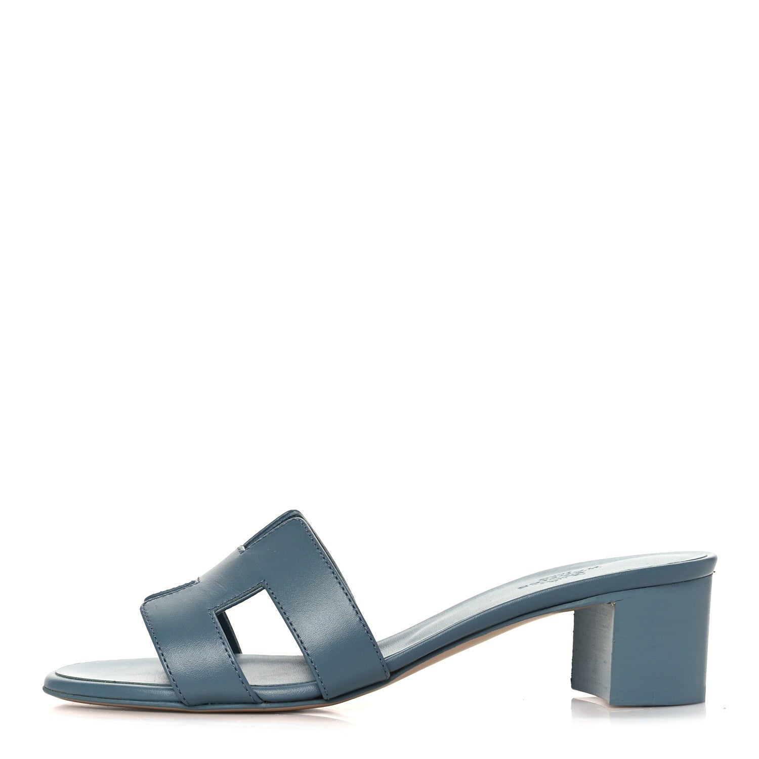 Hermes Calfskin Oasis Sandals 36 Bleu Velvet 1 of 8