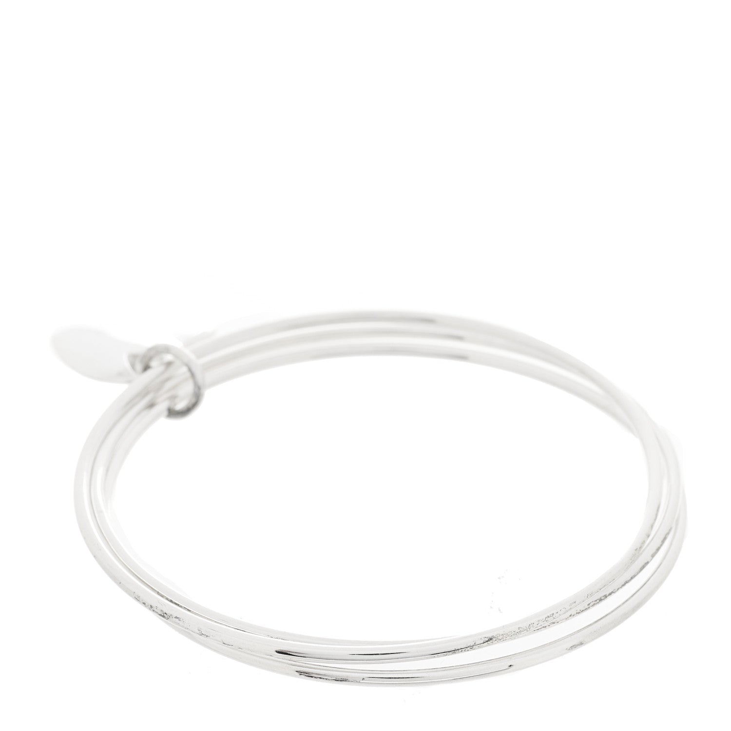 Tiffany Sterling Silver Heart Triple Bangle Bracelet 3 of 3