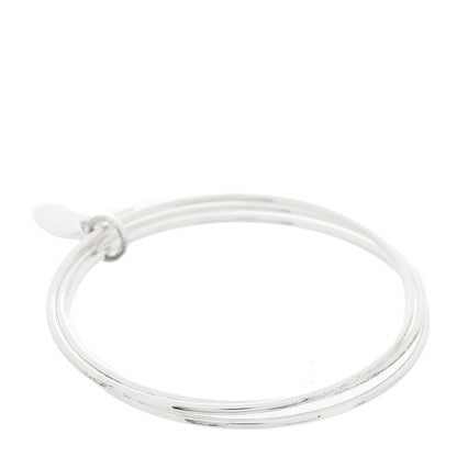 Tiffany Sterling Silver Heart Triple Bangle Bracelet 3 of 3