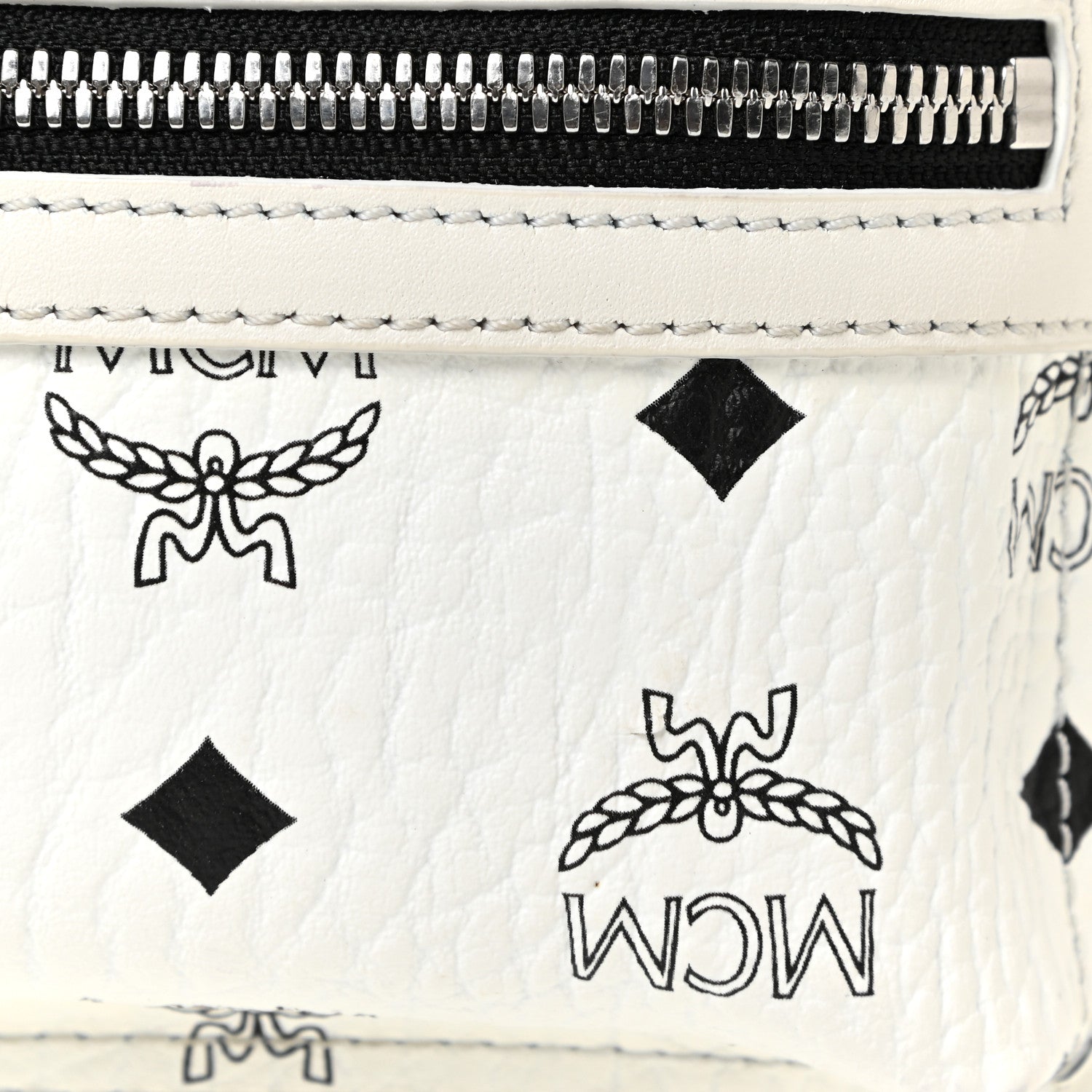 MCM Visetos Side Stud X-Mini Stark Bebe Boo Backpack White 12 of 13