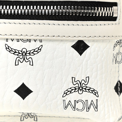 MCM Visetos Side Stud X-Mini Stark Bebe Boo Backpack White 12 of 13