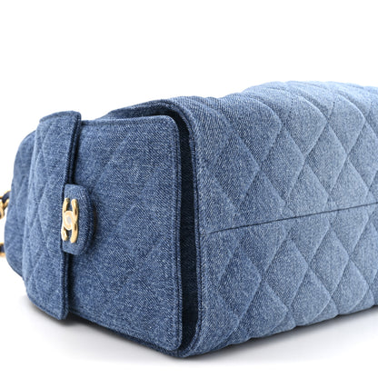 Chanel Washed Denim Quilted Small Chanel 25 Handbag Blue 10 of 10