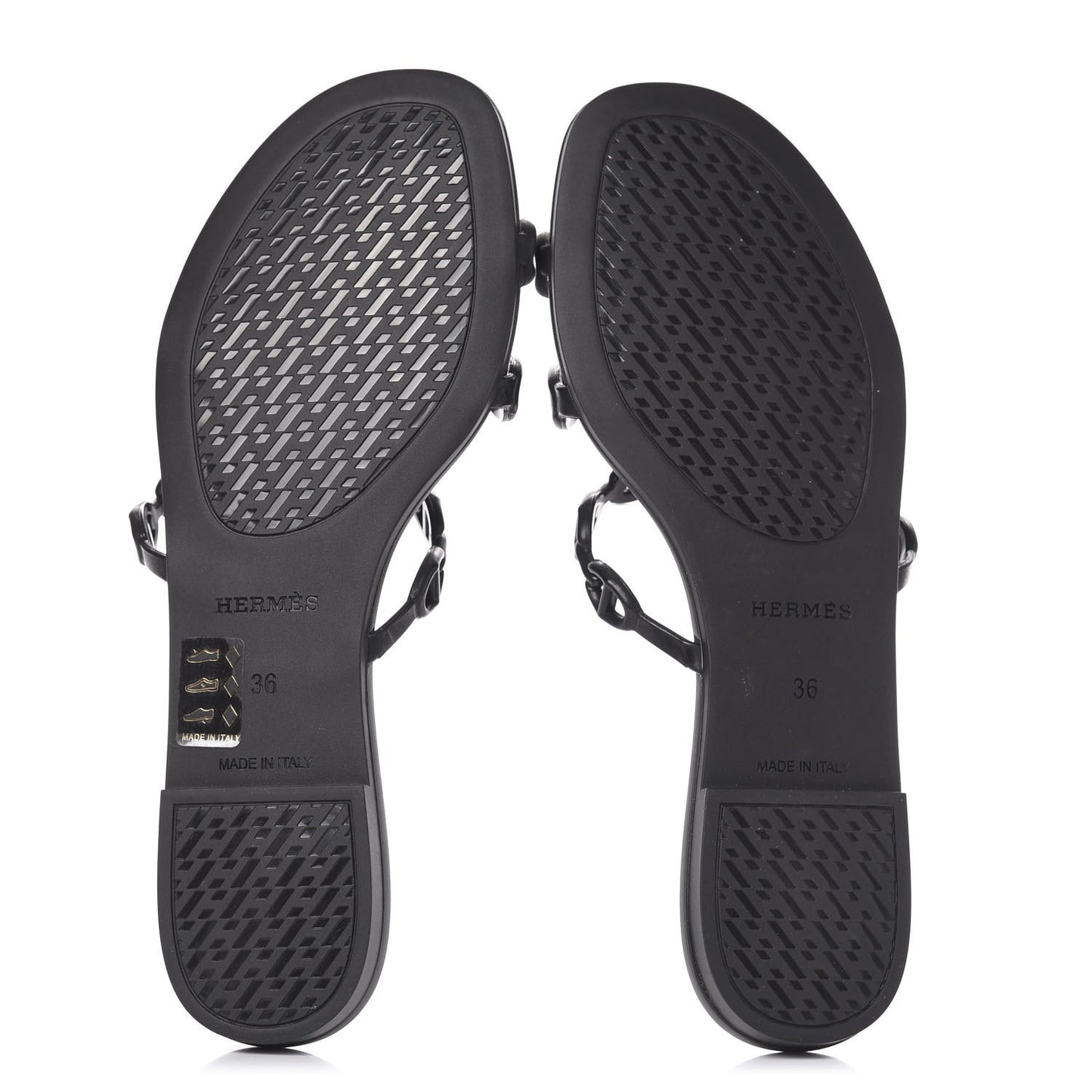 Rubber Chaine d'Ancre Rivage Sandals 36 Black