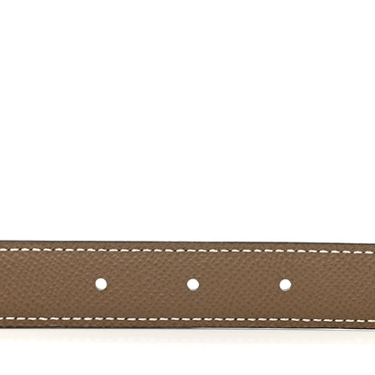 Hermes Swift Epsom 24mm Mini Constance H Belt 75/30 Black Etoupe 4 of 7