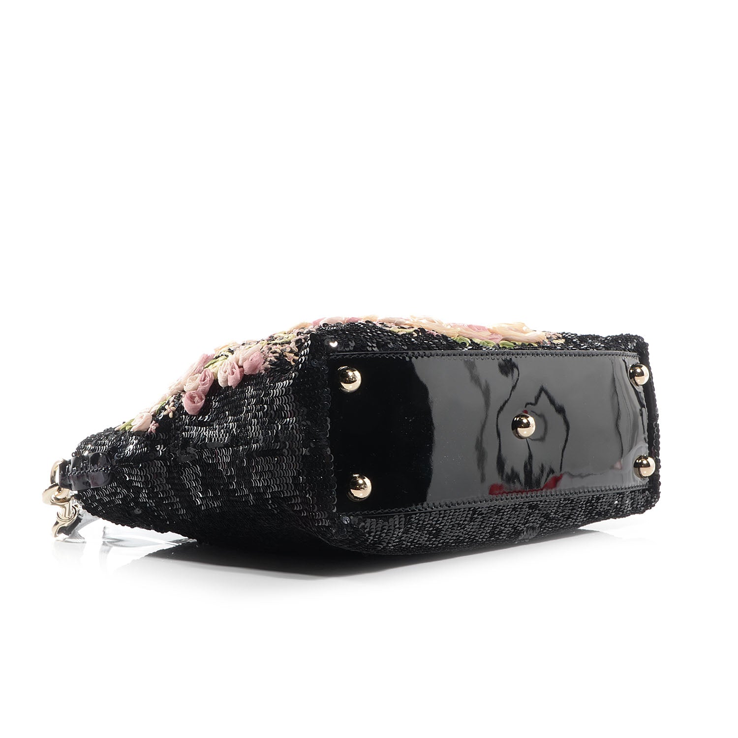 Valentino Garavani Rose Chiffon and Sequin Medium Glam Tote 4 of 8