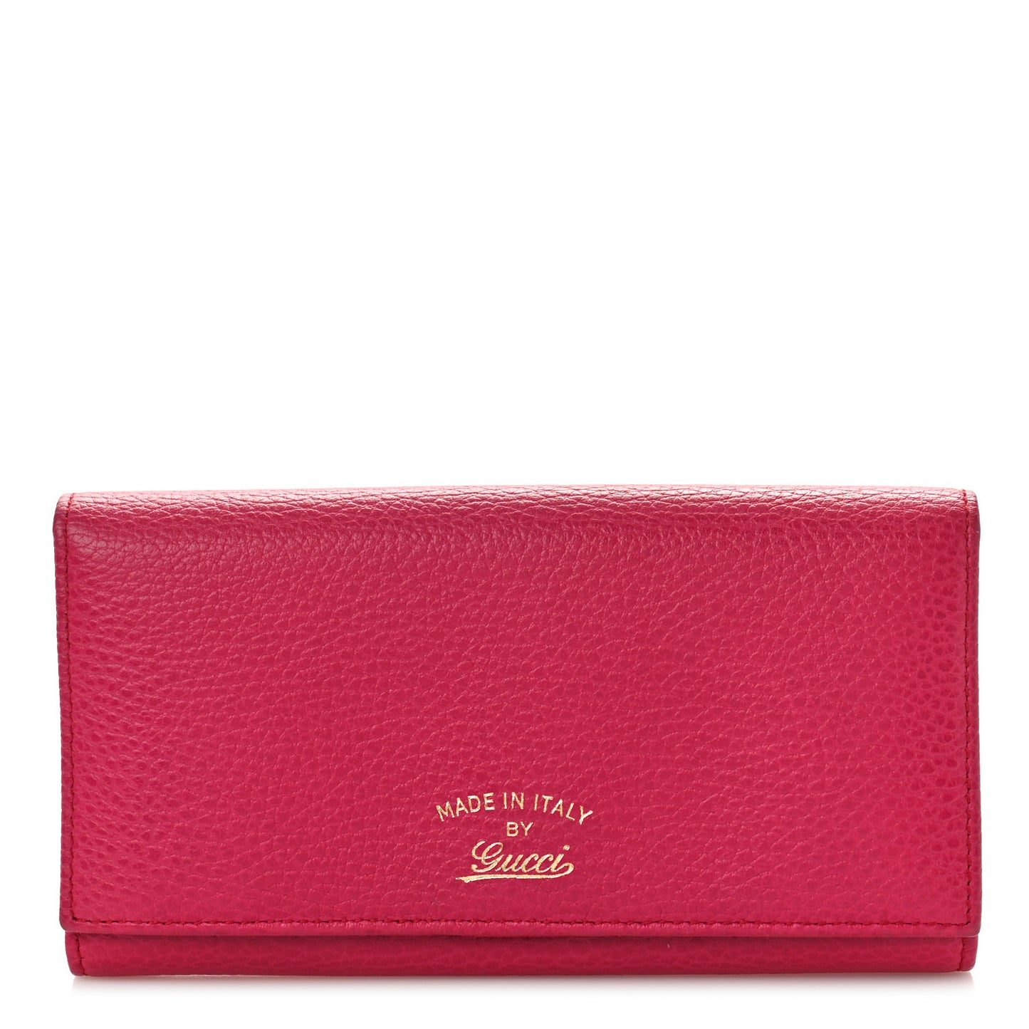 Pebbled Calfskin Continental Wallet Pink