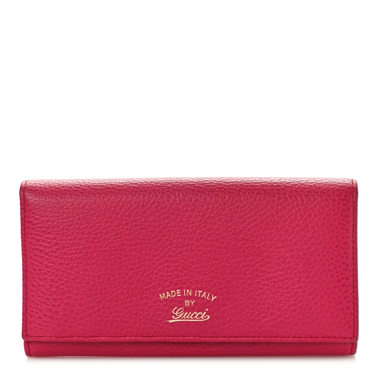 Gucci Pebbled Calfskin Continental Wallet Pink 1 of 10