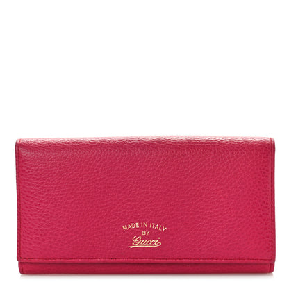 Gucci Pebbled Calfskin Continental Wallet Pink 1 of 10