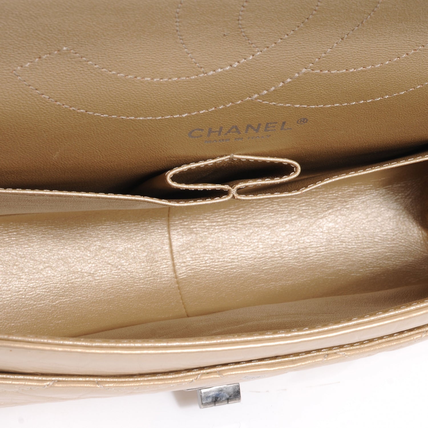 Chanel Aged Calfskin 2.55 Reissue 227 Flap Pale Gold 8 of 9