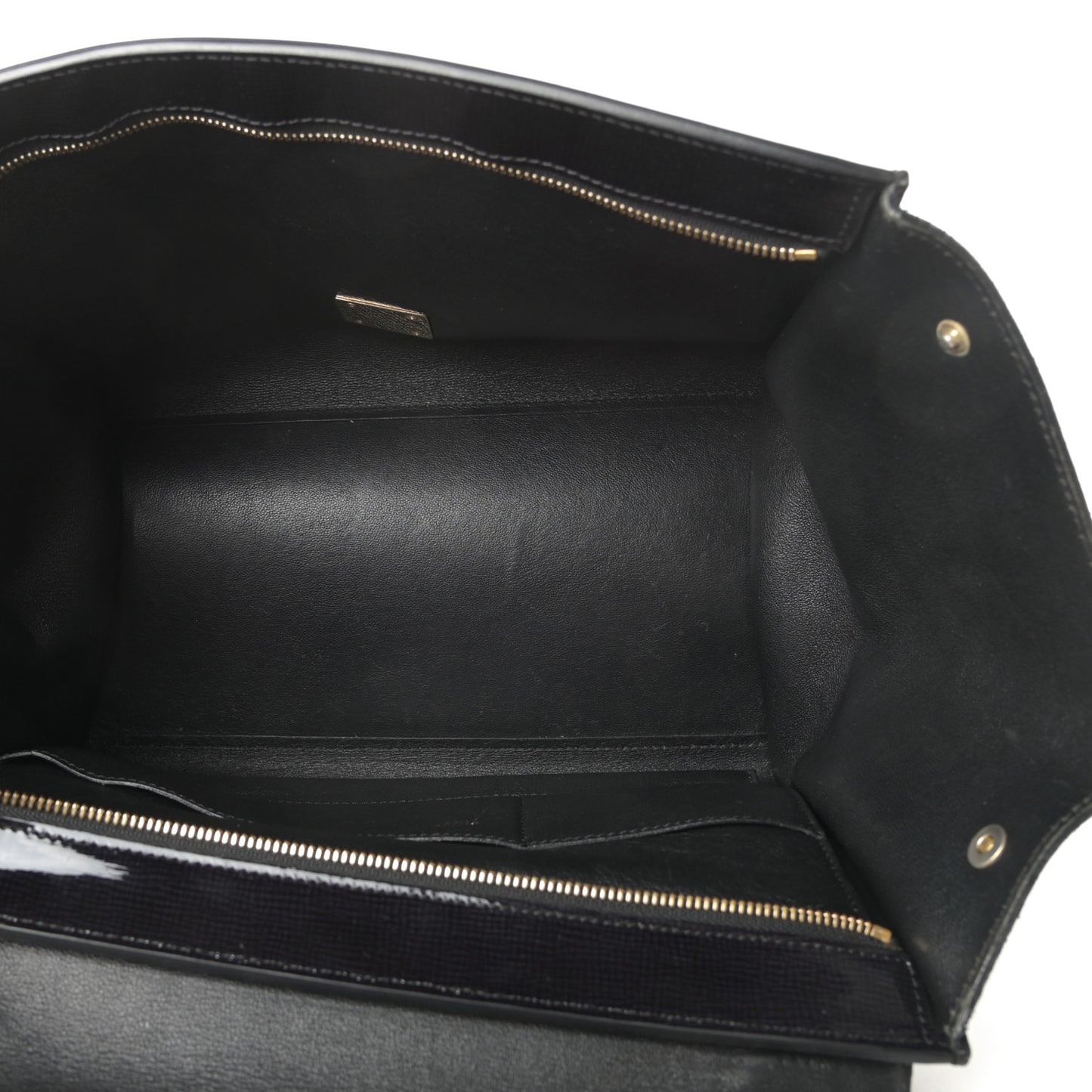 Patent Suede Medium Trapeze Black